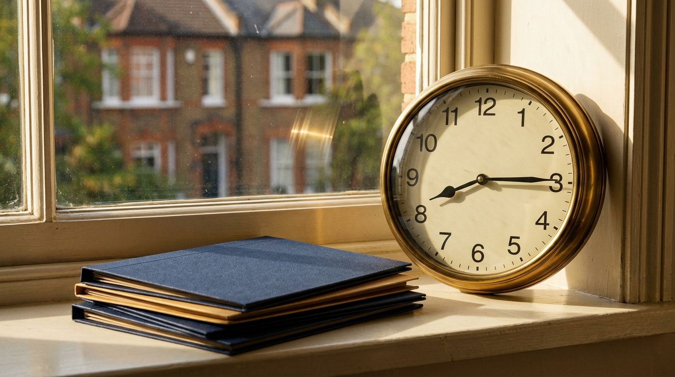 Zeitplan für die Anschlussfinanzierung vor Ablauf der Zinsbindung mit Kalender und Unterlagen